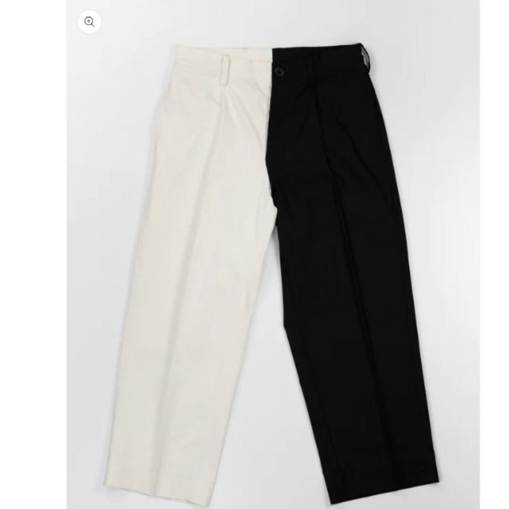 Black and White twill pants